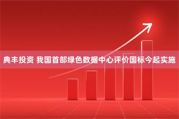 典丰投资 我国首部绿色数据中心评价国标今起实施
